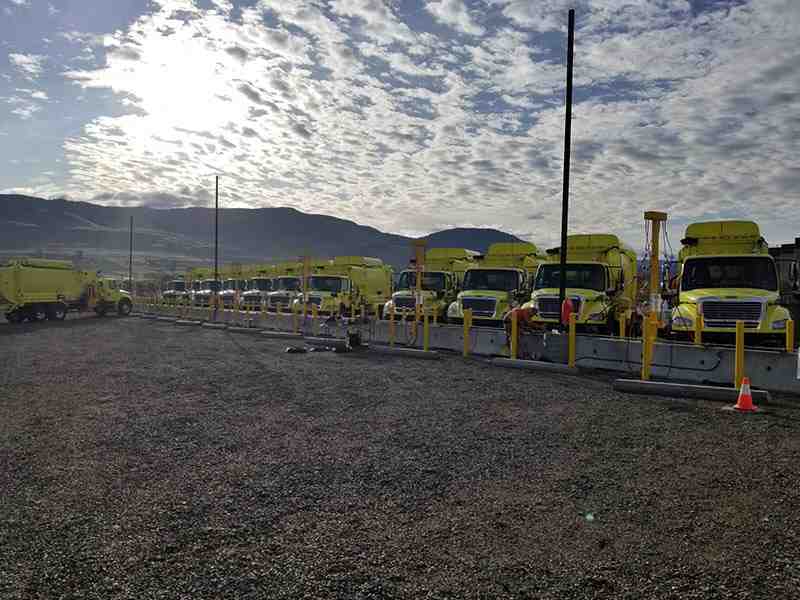 Okanagan Trucks parked