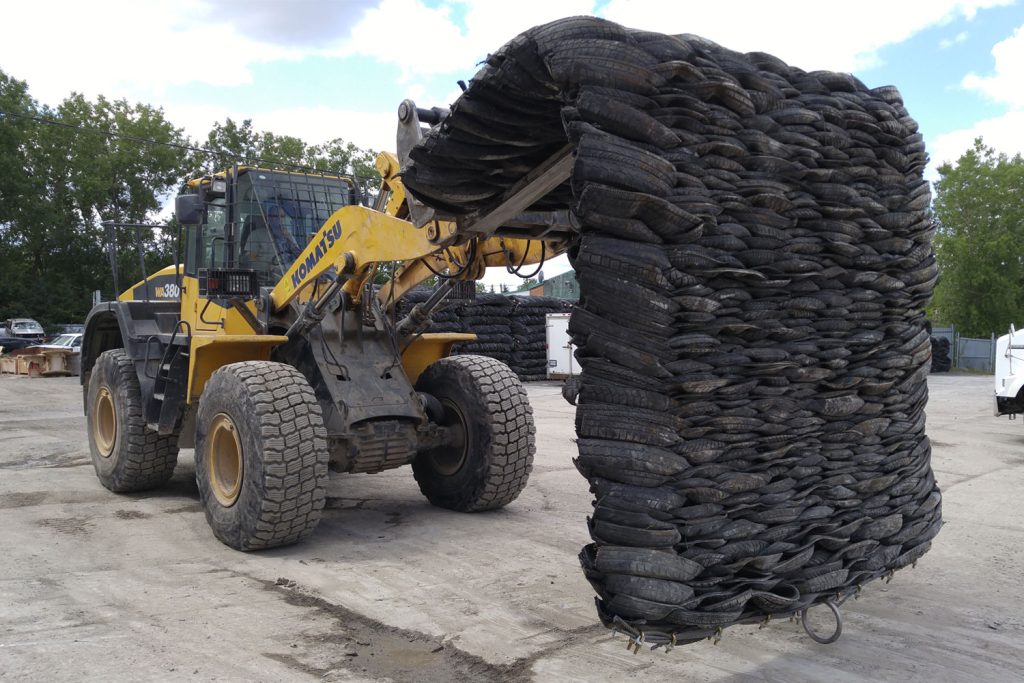 Traditional Blasting Mats on vehicle
