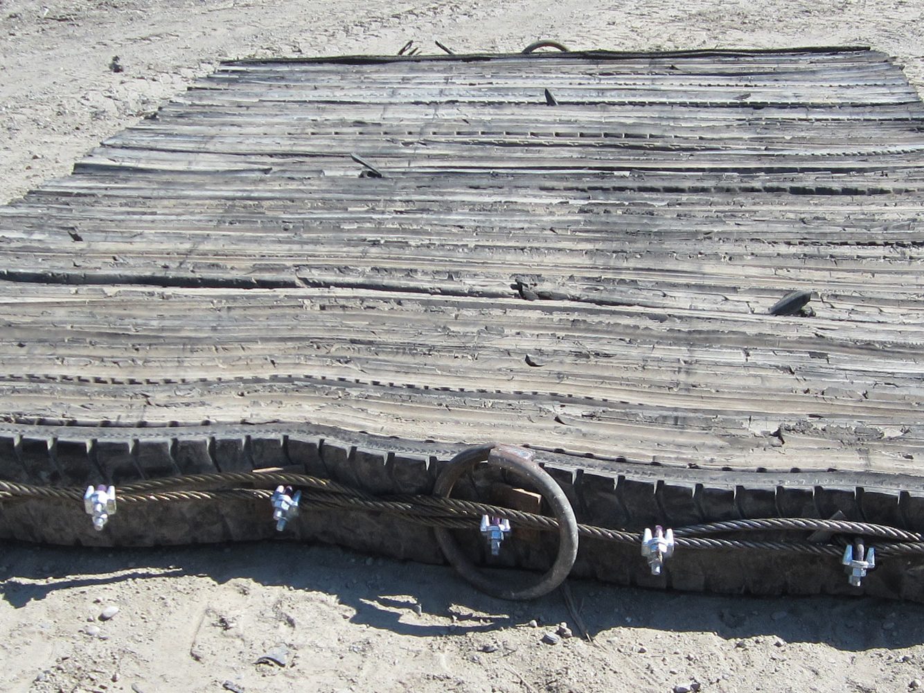 Ultramat blasting mats made of tires